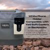 Boglets White Phone Holder Attachment Compatible with Soft Yeti Coolers & Backpacks with Straps - Accessorize Your Cooler or Backpack & Securely Hold Your Phone - Made in USA! (White) view 2