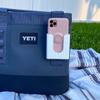 Boglets White Phone Holder Attachment Compatible with Soft Yeti Coolers & Backpacks with Straps - Accessorize Your Cooler or Backpack & Securely Hold Your Phone - Made in USA! (White) view 3