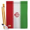 Americana Home & Garden Iran Wooden Stand with Iranian Life Freedom Humen Women Right Support Gifts for Her Flag Poles for Outside House Yard Home Art Banner Tapestry Outdoor Decor, Made in USA view 1
