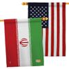 Iran House Flag - Pack Regional Nationality Nation International World Country Particular Area USA Embroidery - Decoration Banner Small Garden Yard Gift Double-Sided Made in 28 X 40 view 1
