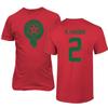 Morocco Soccer #2 Hakimi World Football Fans Adult Men's Unisex T-Shirt (Red, 3X-Large) view 1