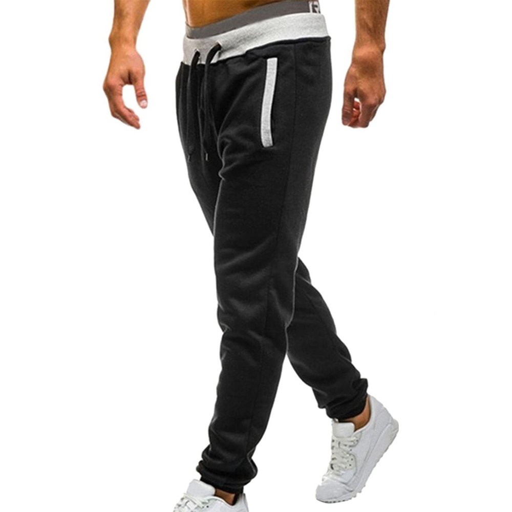 Men's Heavyweight Fleece Cargo Sweatpants Stretch Elastic Waist Baggy Joggers Drawstring Outdoor Trousers with Pockets