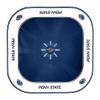 The Fan-Brand NCAA Penn State Nittany Lions, Blue/White - Game Table Light - Sports Team Bar Sign Dcor - Home, Dorm, Garage, Office, Fan Cave view 2