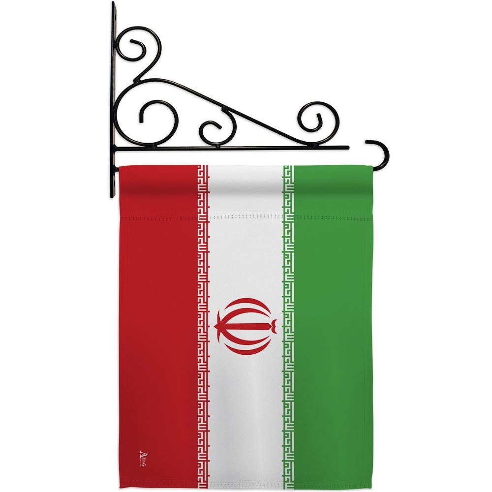 Americana Home & Garden Iran Garden Flag Pole Holder Stand with Iranian Life Freedom Humen Women Right Support Gifts for Her Home Wall Decorations Outdoor Tapestry Banner Yard Sign Porch, Made in USA