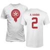 FLAURA Morocco Soccer #2 Hakimi World Football Fans Adult Men's Unisex T-Shirt (White, 5X-Large) view 1