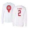 FLAURA Morocco Soccer #2 Hakimi World Football Fans Adult Long Sleeve Tshirt (White, 4X-Large)