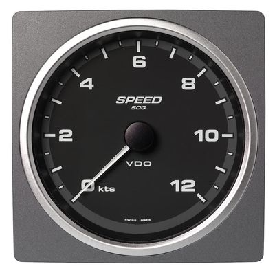 Veratron 4-3/8" (110mm) AcquaLink Speed Over Ground 12 Knots - 12/24V - Black Dial Bezel [A2C59501908]