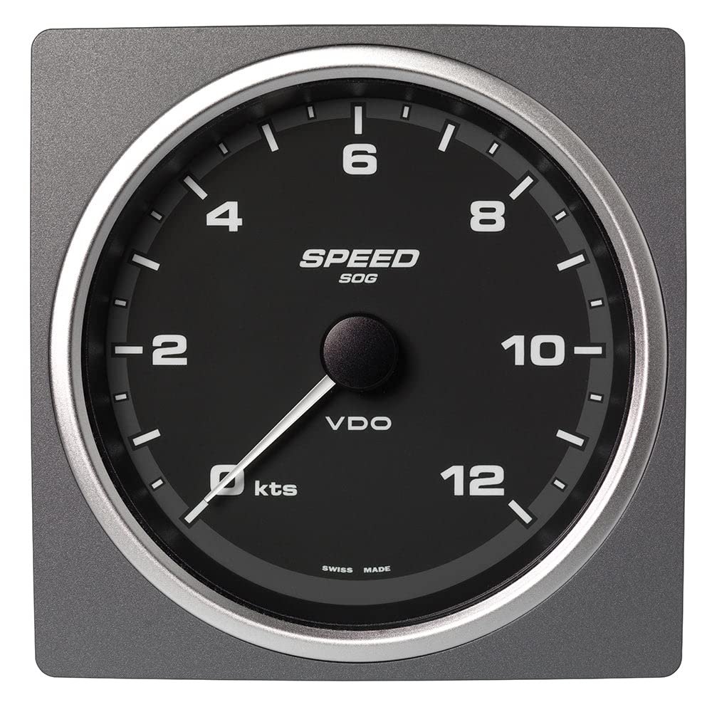 Veratron 4-3/8" (110mm) AcquaLink Speed Over Ground 12 Knots - 12/24V - Black Dial Bezel [A2C59501908]
