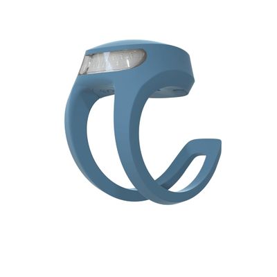 Knog Frog Bike Tail Light - 20 Lumen Rear Bike Light with Flexible Mount, 9 Modes, IP65 Water-Resistant, USB-C Rechargeable, Curved Lens, 20g Lightweight, New Denim Blue