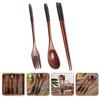 3sets Travel Cutlery Serving Spoons Eco-friendly Camping Food Utensils Compact for Hiking Outdoor Activities view 3