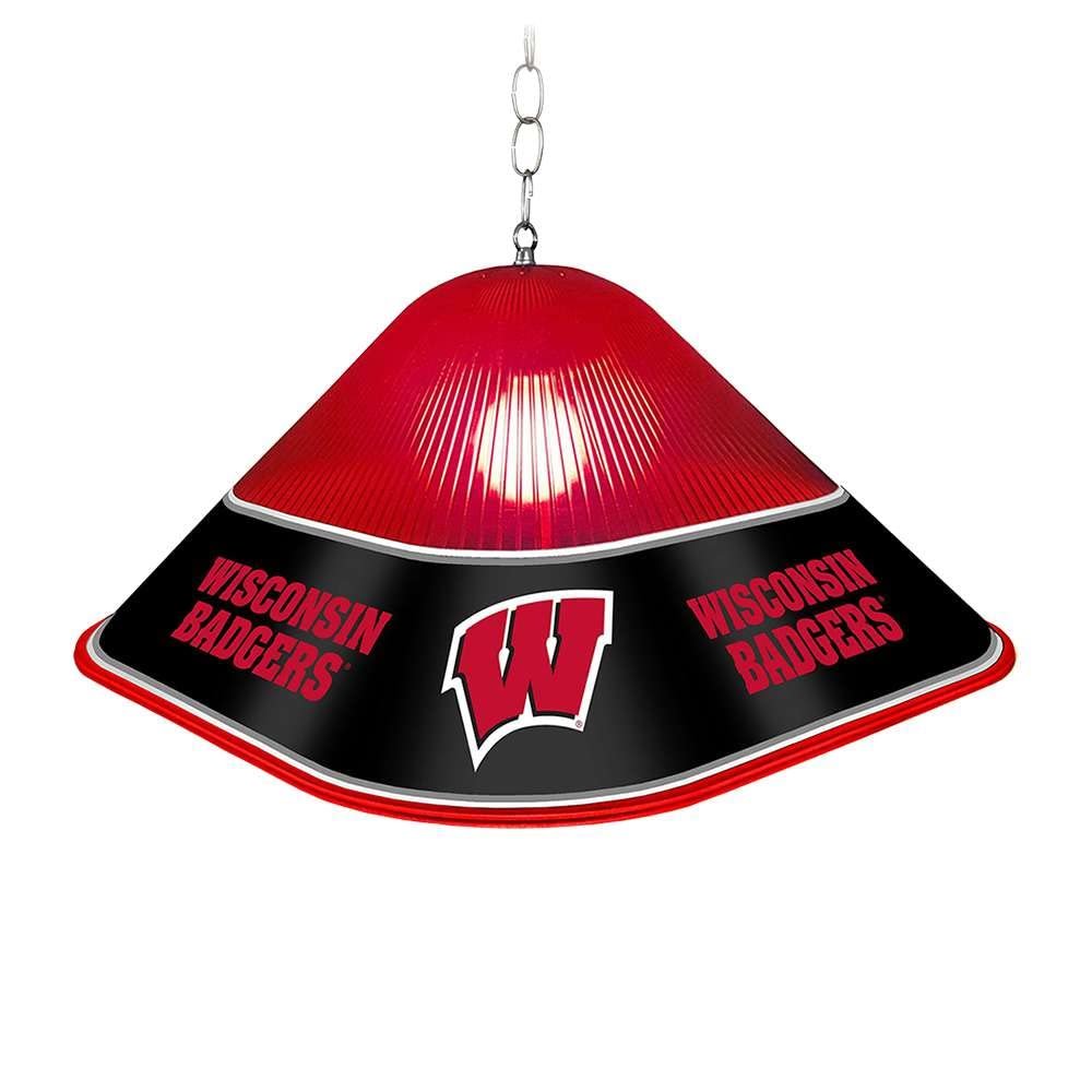 The Fan-Brand NCAA Wisconsin Badgers, Red - Game Table Light - Sports Team Bar Sign Dcor - Home, Dorm, Garage, Office, Fan Cave