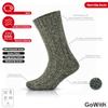 GoWith 1 Pair Womens Wool Slipper Navy Socks, Extra Thick Warm Non-Skid Cozy Winter Grip Socks, Model 2043 view 3
