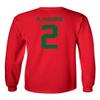 Morocco Soccer #2 Hakimi World Football Fans Adult Long Sleeve Tshirt (Red, 3X-Large) view 3