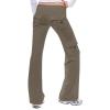 Women's Soft Cargo Pants Lightweight Outdoor High Waist Cargo Yoga Pants Wide Leg Casual Relaxed Fit Cargo Leggings view 3