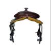 Daarkgreen Leather Western Barrel Racing Horse Saddle Red and Tack Set Headstall Breast Collar and Reins Size 12-18 Inches (17") view 4