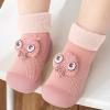 Baby Boy Toddler Shoes Sole Socks Solid Girls Baby Kids Rubber Boys Warm Soft Knit Stocking Toddler Shoe 9 Boy Pink view 2