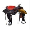 Daarkgreen Leather Western Barrel Racing Horse Saddle Red and Tack Set Headstall Breast Collar and Reins Size 12-18 Inches (15.5") view 2