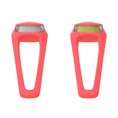 Knog Frog Bike Headlight and Tail Light Set - USB-C Rechargeable Bicycle Light with 40 lumen Front & 20 lumen Rear Output, 9 Modes, Flexible Mount, IP65 Water Resistant Bike Light, Tequila Sunrise