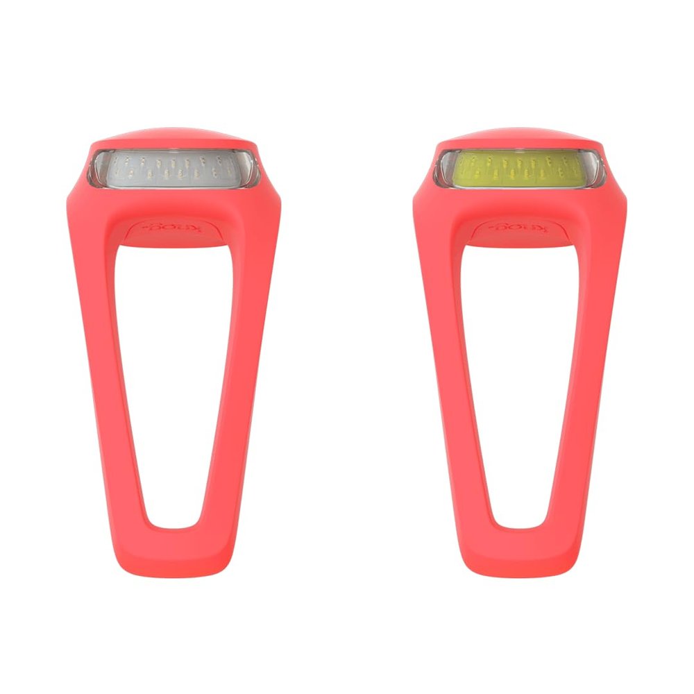Knog Frog Bike Headlight and Tail Light Set - USB-C Rechargeable Bicycle Light with 40 lumen Front & 20 lumen Rear Output, 9 Modes, Flexible Mount, IP65 Water Resistant Bike Light, Tequila Sunrise