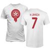 FLAURA Morocco Soccer #7 Ziyech World Football Fans Adult Men's Unisex T-Shirt (White, 5X-Large) view 1