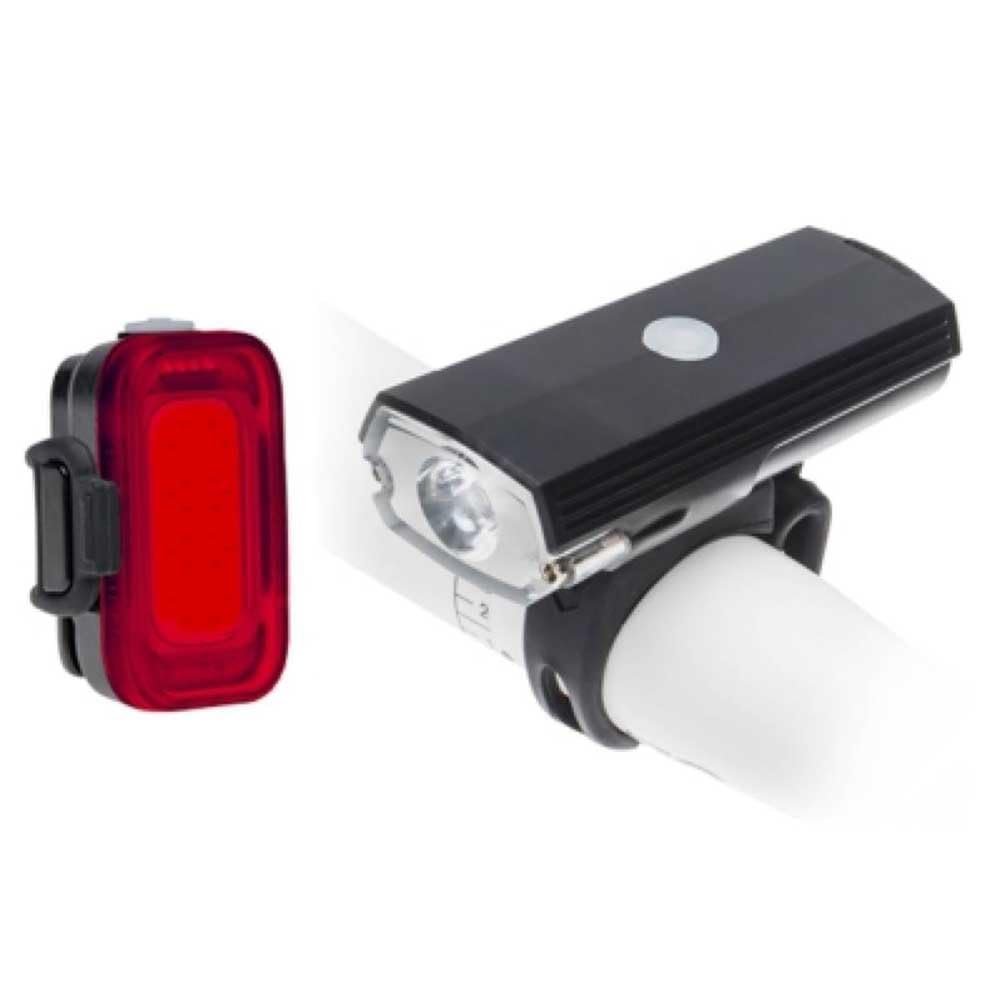 Blackburn Dayblazer Front and Grid Rear Light Set (550 Lumens Front, Grid 40 Lumens Rear)