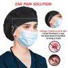 ABAMERICA Bouffant Caps with Button and Sweatband, Adjustable Scrub Caps for Women Men, Satin Layer view 4