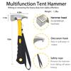 Tialero 8/12/16Pack Tent Stake with Hammer, 8/10/12/16in Heavy Duty Tent Stakes + 10in Camping Hammer+Storage Pouch, Forged Steel Stakes Used on Rocks (12 Pack 10in Tent Stakes+Hammer) view 4