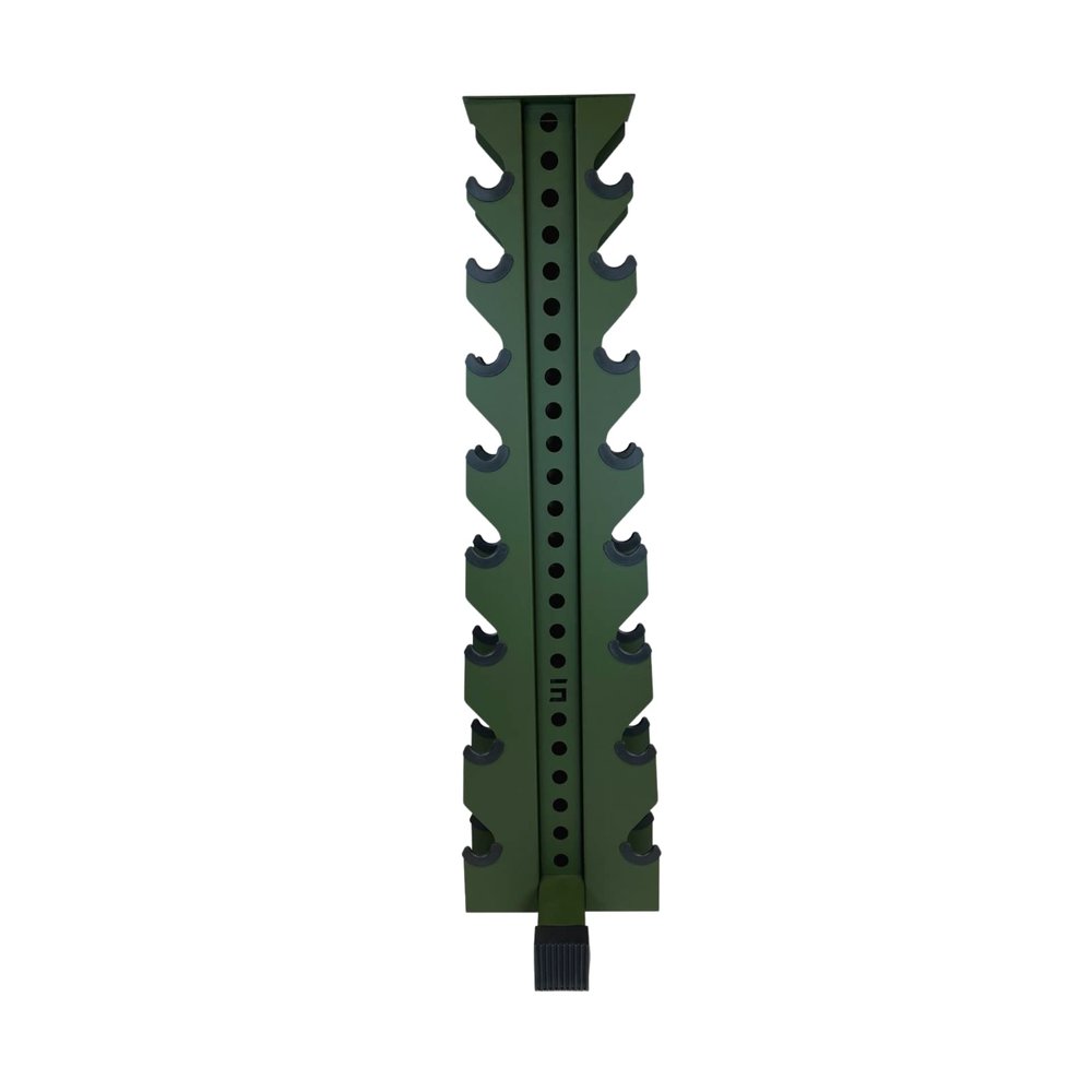 Synergy Custom Fitness 8-Tier Vertical Dumbbell Storage Rack - DBRK8 (Military Green)