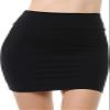 Sweet Hearts Black Mini Pencil Skirt for Women- Above Knee Basic Bodycon Skirt Made in USA (Black, Large) view 2