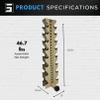 Synergy Custom Fitness 8-Tier Vertical Dumbbell Storage Rack - Alpha DBRK8 (Military Tan) view 3