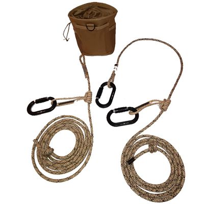 Rock-N-Rescue 8MM Resc Tech Saddle Hunting Combo | Lightweight & Durable Climbing Rope Combo for Hunters, Rescuers, Arborists | Compact 6.5 x 8 x 2.25 Inch Size - Made in USA