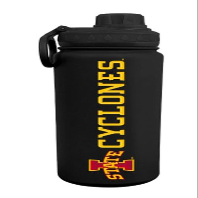 The Fanatic Group Iowa State Cyclones Dual Walled Stainless Steel Sports Bottle, Design 1 - Black
