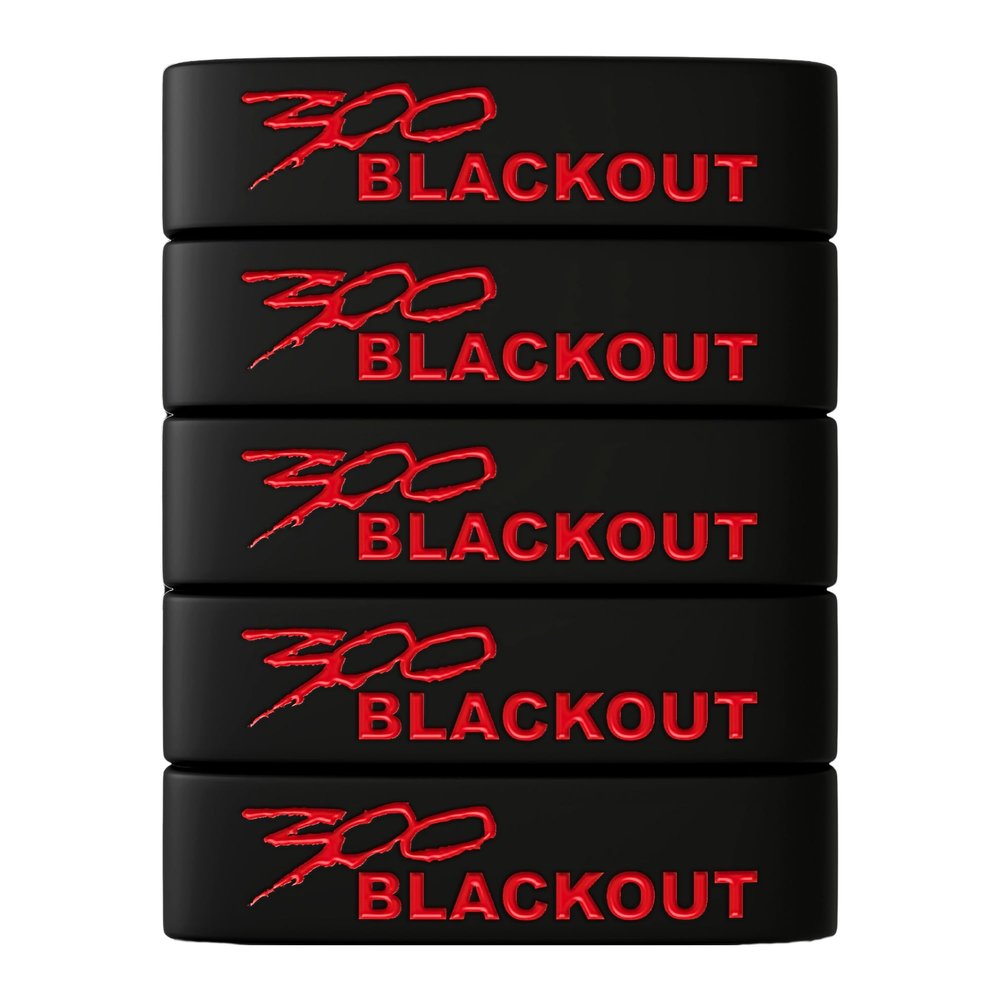 Sparta 300 Blackout Magazine Bands (5-Pack) - Silicone Mag Bands for Magazine Marking - High Visibility 300 BLK Identification Marker - Firearm Accessories for Mag & Caliber ID