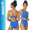 Sporti Thin Strap Athletic One Piece Swimsuits - Hydrolast Technology Women's Durable Swimwear for Lap Swimming - Solid Thin Strap - Royal - 38 view 2
