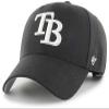 '47 Tampa Bay Rays Hat Mens Womens MVP Adjustable Cap, Structured Fit, Black/White view 1