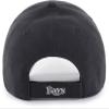 '47 Tampa Bay Rays Hat Mens Womens MVP Adjustable Cap, Structured Fit, Black/White view 2