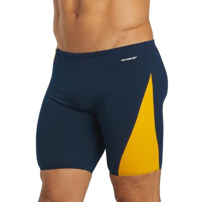 Sporti HydroLast Splice Jammer Swimsuit - Navy/Gold - 36