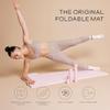 Stakt  Foldable Multi-Purpose Fitness & Yoga Mat with Patented Design, Workout Mat with Non-Slip Surface, Portable & Lightweight, For Studio or Home Use, As Seen on Shark Tank (Rosewater) view 2
