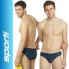 Sporti Solid Swim Euro Brief - Mens Swim Briefs - Athletic Swimsuit Training for Swimmers - Competition Pool Training Briefs for Men - Navy - 30 view 2