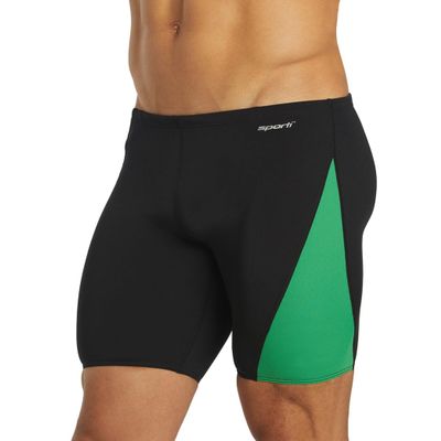 Sporti HydroLast Splice Jammer Swimsuit - Black/Kelly Green - 36