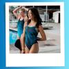Sporti Solid Thin Strap One Piece Swimsuit - Black - 38 view 3