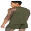 Savage X, Men's Sheer X Sleep Tank, Deep Forest Green, XXL view 3