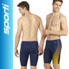 Sporti Mens Training Swim Jammer  Chlorine-Resistant Performance Fit - Molecule Splice Navy/Gold - 30 view 2