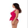 BCA by Rebecca Virtue Kelly Ruffle - Women's One Piece Swimsuit with V-Neck, Waist Tie and Adjustable Back Strap, Bathing Suits for Women, Fuchsia, X-Large view 4