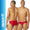 Sporti Solid Swim Euro Brief - Mens Swim Briefs - Athletic Swimsuit Training for Swimmers - Competition Pool Training Briefs for Men - Red - 34 view 2