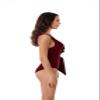 BCA by Rebecca Virtue Kelly Ruffle - Women's One Piece Swimsuit with V-Neck, Waist Tie and Adjustable Back Strap, Bathing Suits for Women, Wine, Medium view 2