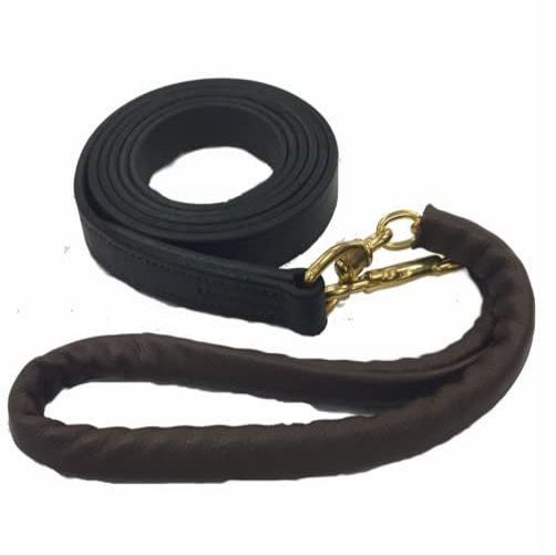 Tack Shack of Ocala Leather Covered Shank, Leather Covered Lead, 30" Leather Covered Shank, Leather Covered Shank for Horses, Leather Covered Lead for Horses
