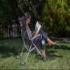 Picnic TIME NFL Chicago Bears Outdoor Rocking Camp Chair, XL Heavy Duty Camping Chair for Adults, (Black) view 2