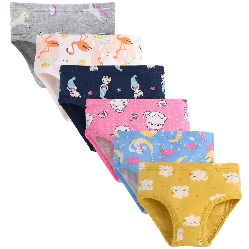 Boboking Toddler Kids Soft 100% Cotton Panties Girls Briefs Little Girls Underwear 2T