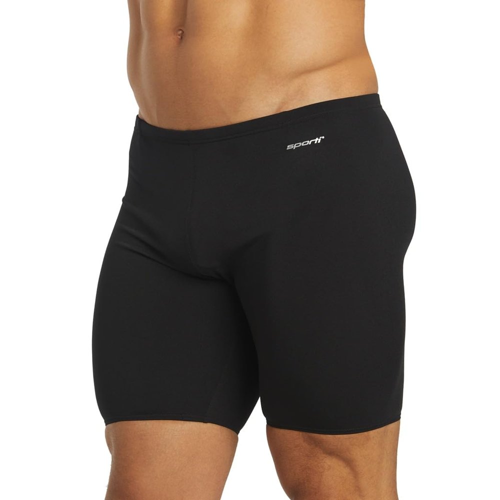 Sporti Men's Athletic HydroLast Tech Jammer Swimsuit - Black - 36